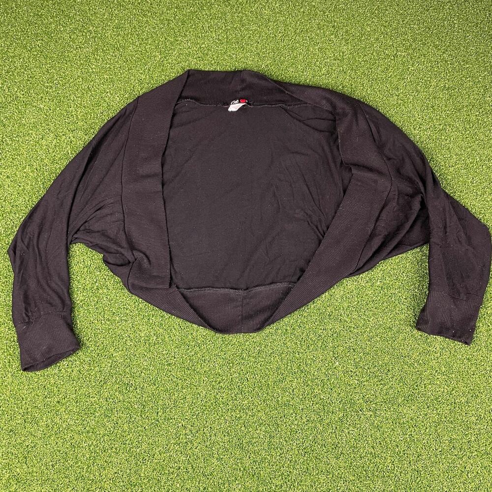 Vintage Y2K One Love Black Shug Bolero Top Sz S